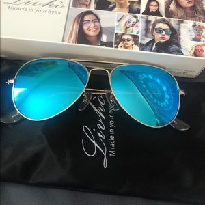 Livho blue aviator women’s sunglasses